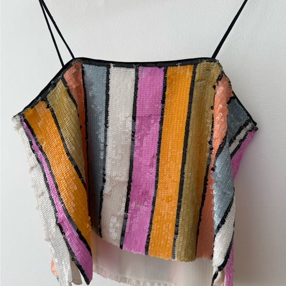 Veronica Beard Multicolor Sequin Top - Picture 3 of 6